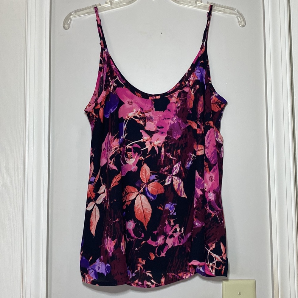 APT. 9 floral print spaghetti strap cami | tank XL